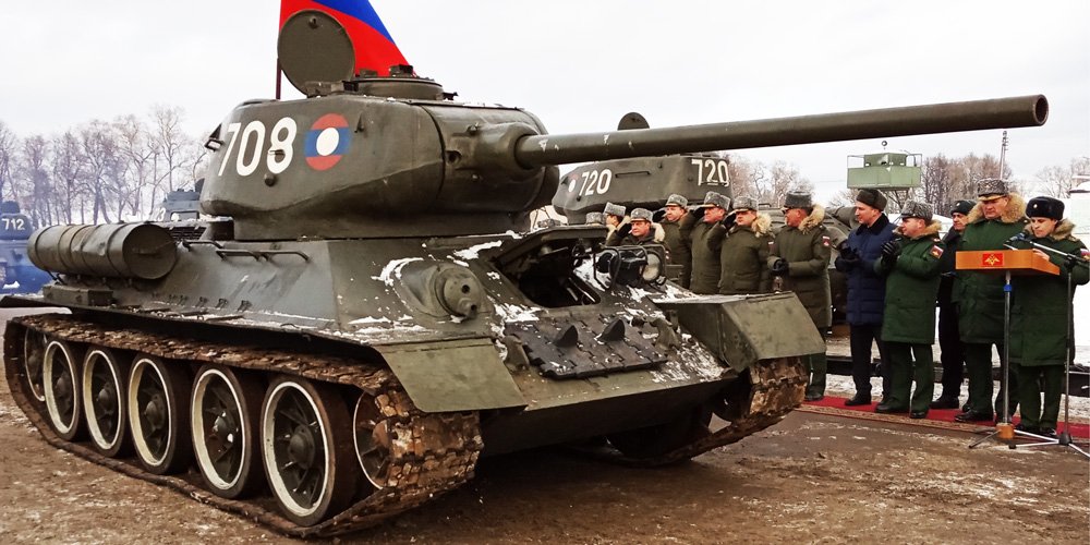 Наро-Фоминск встретил танковый эшелон Т-34