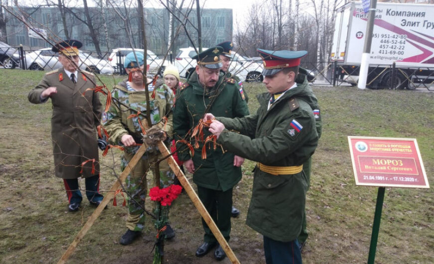 В Красногорске посадили дерево в память о капитане Виталии Морозе