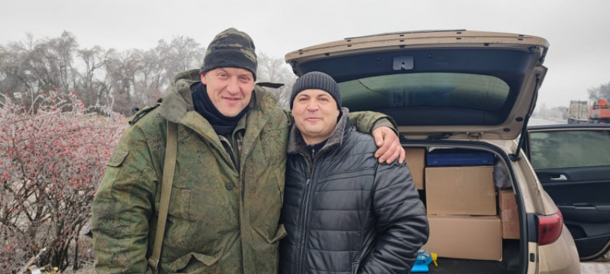 Пушкинский ветеран Максим Вержбович доставил гуманитарную помощь в Донбасс